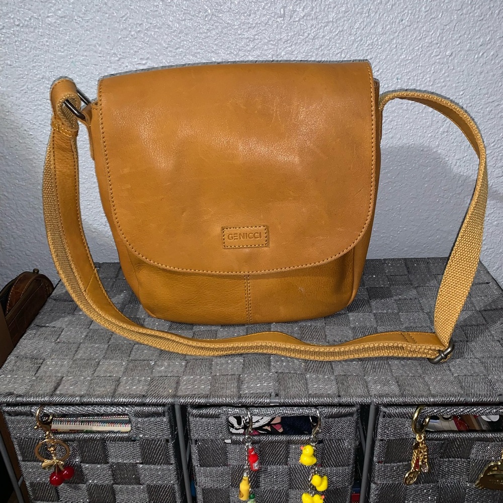 Tan Leather Crossbody Bag
